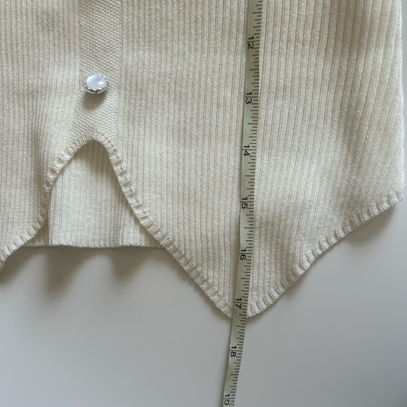 NEW French Style White Ribbed Tank Top - Picture 9 of 9